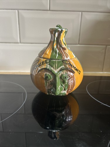 Vintage pickled onion face - pickled, jar