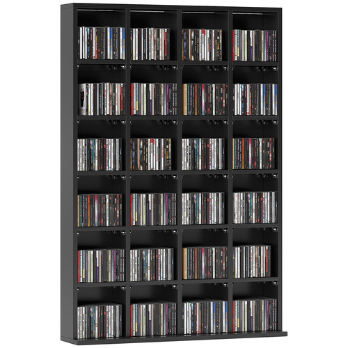 Homcom dvd media storage - dvd, cd