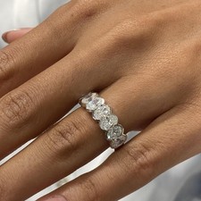 Oval Lab-Created Diamond Band