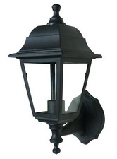 Coach Lantern 4 Panel Outdoor Garden Wall Light Lamp Mounted Up Or Down 