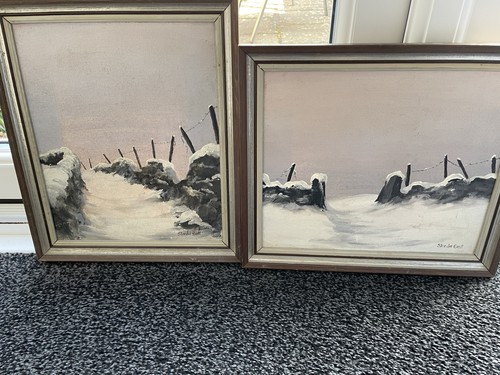 Vintage original oil acrylic - original, oil/acrylic
