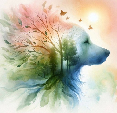 Flowered labrador cross - (5),