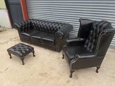 Black Leather Chesterfield