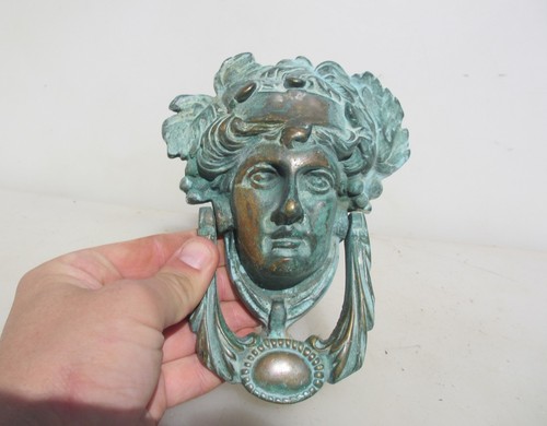 Large antique brass bacchus - brass,