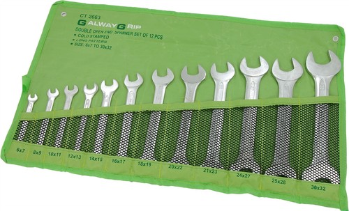 12pc double open end metric - open,