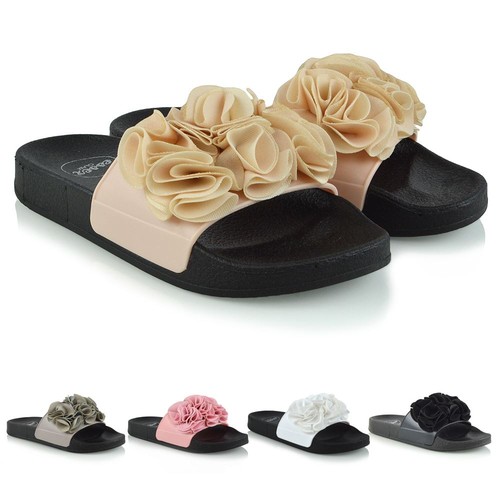 Womens flat slider sandals - flat,