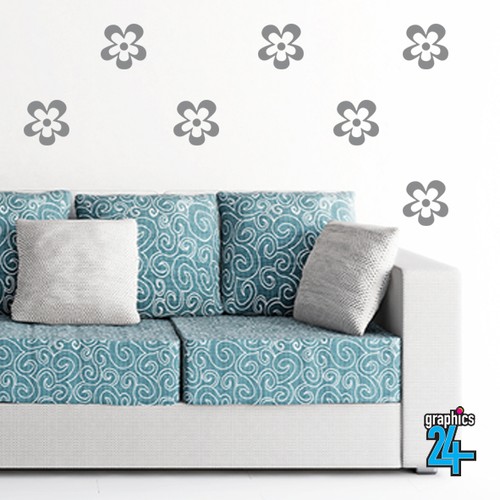 Retro flowers vinyl - retro,