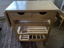 Kitchen Trolley Butchers Block Style