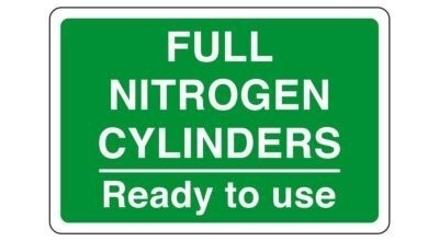 Full nitrogen cylinders sign - ,