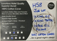 JOB LOT KING DUVET /TOPPER/