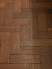 PARQUET-FLOORING-TILE-ORIGINAL-1940s-GENUINE-HARD WEARING-OAK-22x7x2.5cm-BROWN