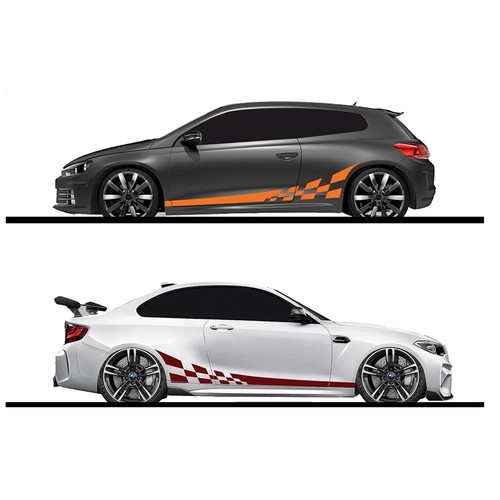 2pcs car racing - car, stripe