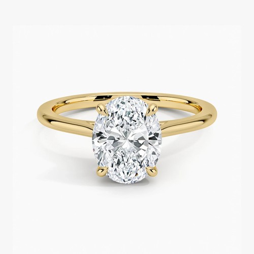 Women ring oval cut diamond - cut,