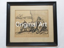 WW1 Reference Original Art Cartoon - James Henry Dowd - 1919 - Punch Cartoonist