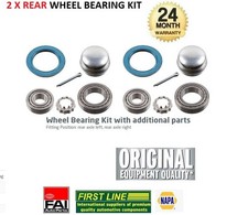 2x Rear Axle WHEEL BEARINGS