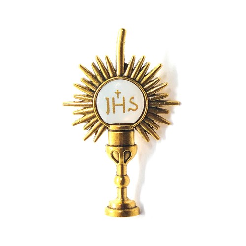 Catholic monstrance pin jhs - catholic,