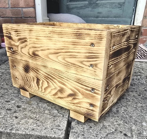 Wooden garden decking planters - decking,
