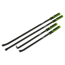 SET OF IMPACT HEAD HEAVY DUTY 4 PIECE PRY BAR CROWBAR TOOL SET  IN TOOL ROLL