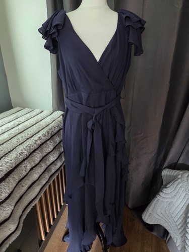 Joanna hope navy chiffon - chiffon, wrap