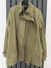 zara khaki lightweight parka