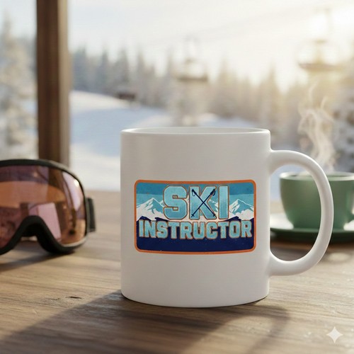 Instructor mug ski skiing - mug,