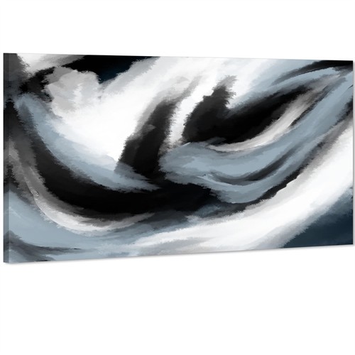 Abstract light blue grey - blue, oil