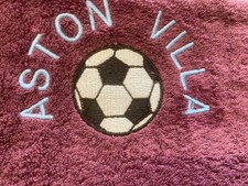 Aston Villa Personalised Football Towels - Embroidered Team & Individual Names
