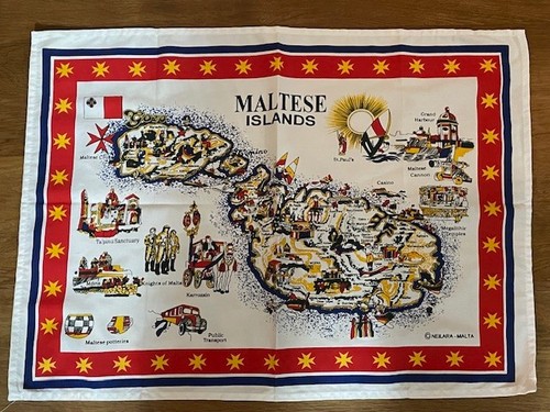 Vintage map malta islands - malta,