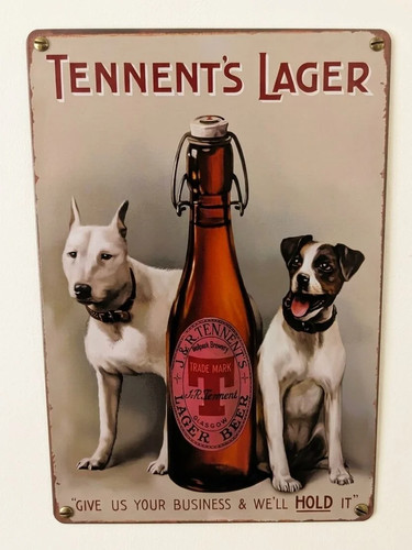 Tennent lager vintage beer - lager,