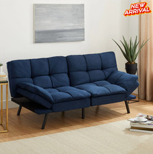 Modern Tufted Faux Suede Split