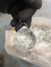 6 x Crystal Ball Glass Droplets, 38mm, Light Parts, Wedding Decor. Chandelier