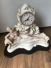 ACADEMY NO: 17/1112 Art Deco A Flapper Girl On A Fainting Couch Mantel Clock
