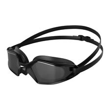 SPEEDO HYDROPULSE SWIMMING GOGGLES ALL BLACK ANTIFOG UNISEX ADULTS 14+ YEARS