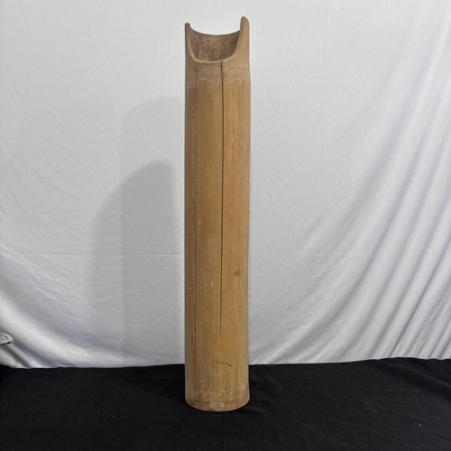Vintage large bamboo pole vase - vintage,
