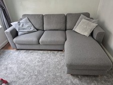 Next Light Grey L Shape Sofa Bed Right Side Sofa