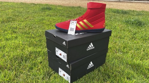 Red gold adidas combat - combat, speed
