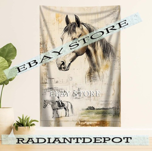 Horse anatomical tapestry - horse,