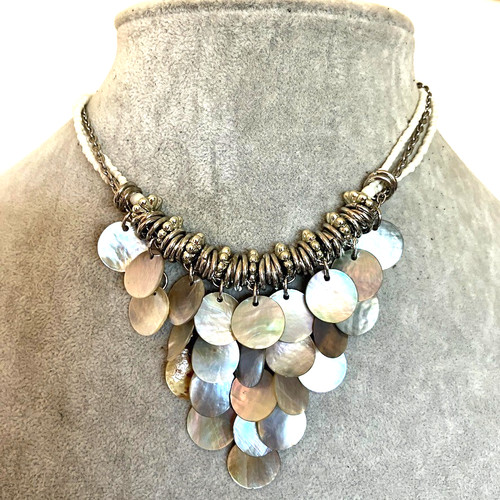 Shell bib necklace - , abalone