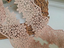 Camel Beige Guipure Lace