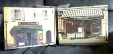 2 VINTAGE 'FRENCH' SCENE PRINT ON CANVAS 