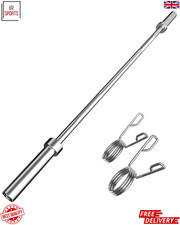 Olympic Barbell 7ft Straight Bar 2 inch Free Collars Set Weight Lifting Home Gym