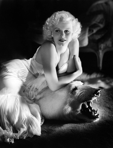 Jean harlow iconic bearskin - jean, harlow,