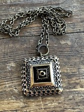 Sarpaneva Finland Bronze Necklace pendant Vintage Brutalist retro viking 2150