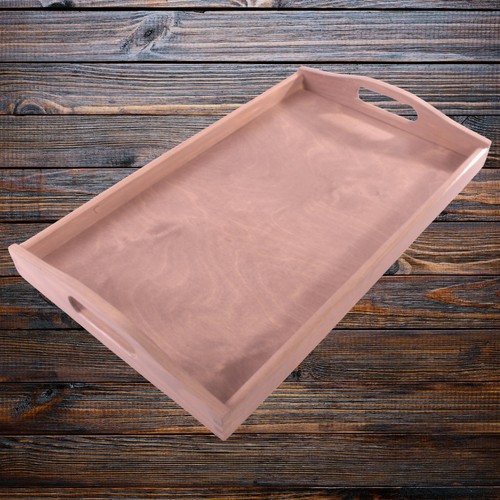 Large wooden serving tray - wooden,