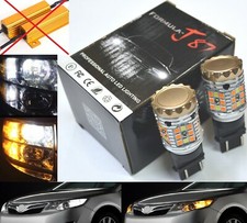 Canbus LED Switchback Light White Amber 4057 Two Bulb Front Turn Signal Replace