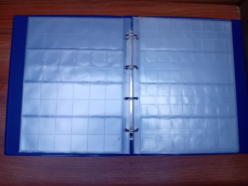 Blue stamp collecting album - blue,