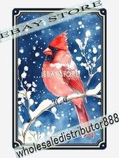 Red Cardinal Metal Tin Sign