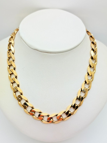 9ct yellow solid gold curb - 9ct,
