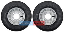 A Pair Erde 121 & 122Trailer Wheels 4.80 x 8, 400 x 8, 4.00 x 8  with 115mm PCD