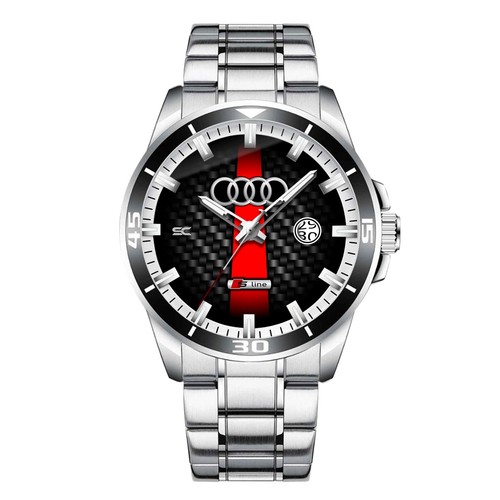 Stainless steel wrist watch - steel,